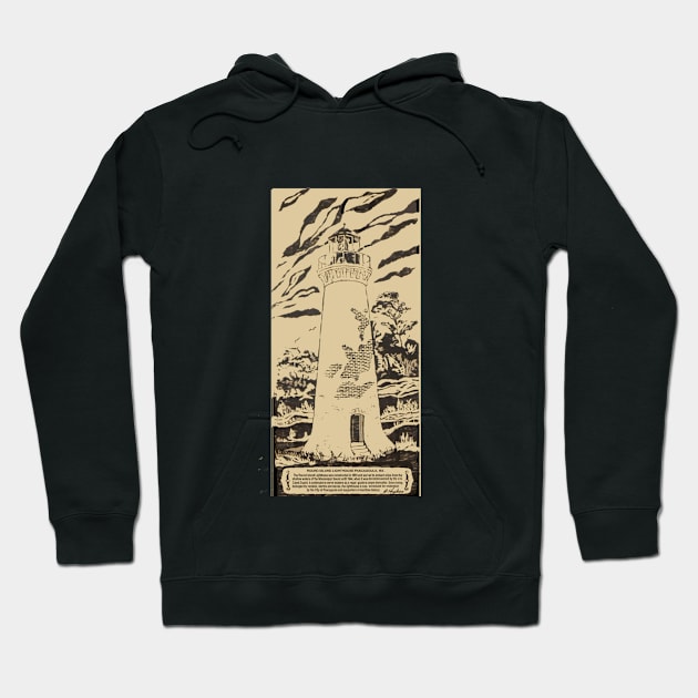 The Lighthouse on Round Island Hoodie by squarepear